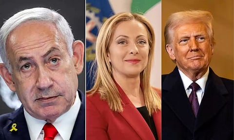 Trump, Netanyahu, Meloni