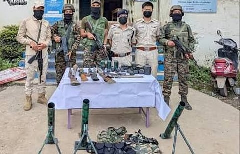 Security Forces Recover Arms and Explosives, Dismantle Militant Camp in Manipur