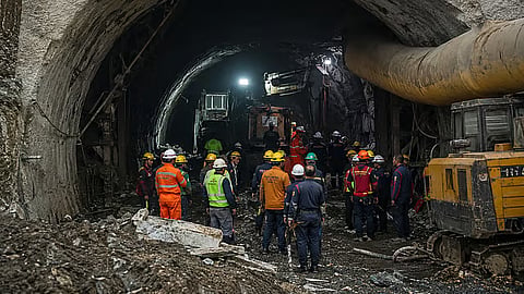 trapped workers rescued