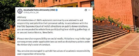 JNU Advises Students and Staff to Avoid Jantar Mantar Protests