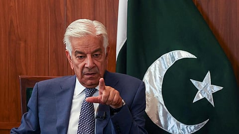 Pakistan's Defence Minister Khawaja Asif