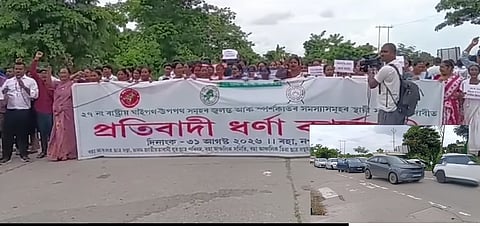People of Raha Holds a Protest Over Service Road Issues Along National Highway