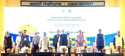 Vice President, Assam CM Lay Foundation Stone for Rs 110-Crore Gauhati University Project