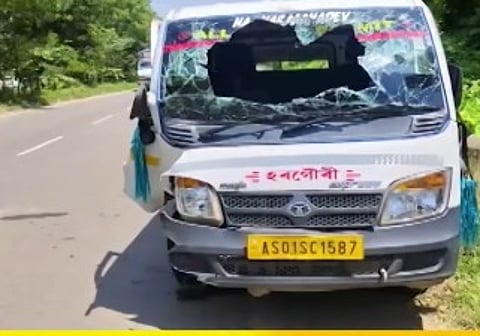 Passenger Vehicle Crashes on NH-27 in Sonapur