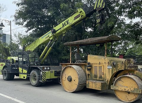Road roller theft
