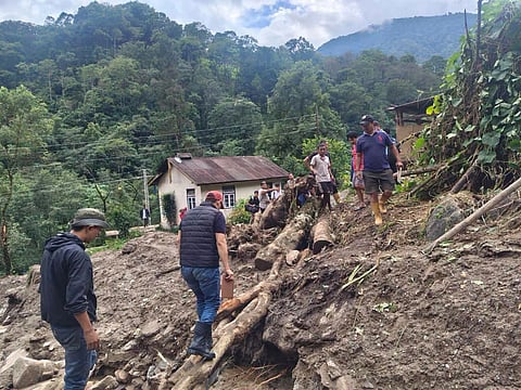 houses evacuated