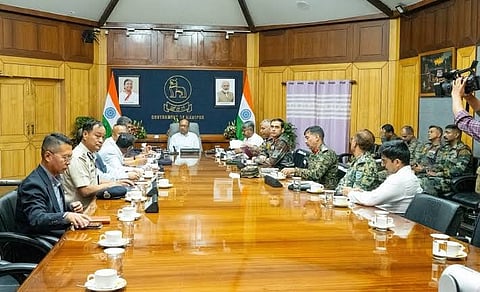 Manipur CM Chairs Security Meeting, Reviews Law and Order Situation
