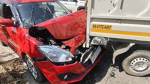 Speeding Truck Rams Six Vehicles on NH-27 in Jagiroad