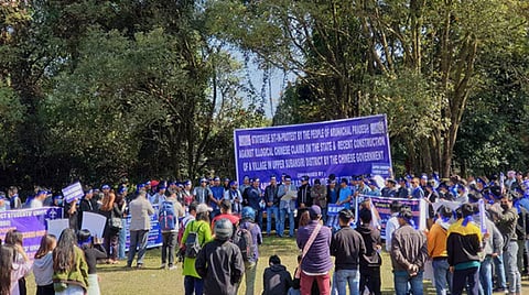 Tagin Students’ Union Enforces 12-Hour Shutdown and Torches Vehicle as Outraged Locals Force NHPC to Cancel Crucial Mega-Dam Public Hearing