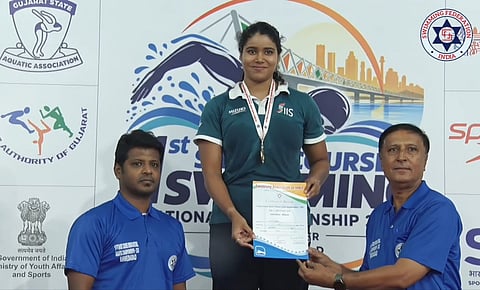 Jahnavi Kashyap wins silver in 50m butterfly at National Short Course Swimming Championships
