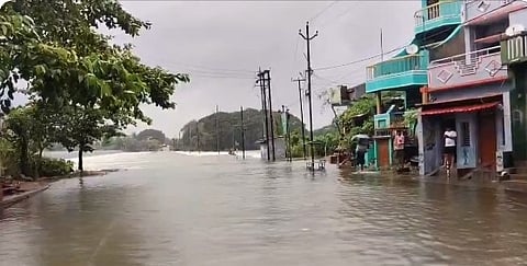 Rushikulya River breaches danger mark, cutting off major highways and triggering urgent air-rescue operations across Ganjam district