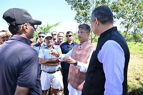 Pijush Hazarika Inspects Oil Palm and Pineapple Cultivation in Barak Valley