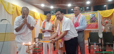नगांव: पंचमुखी बालाजी मंदिर परिसर में नवनिर्मित भवन का उद्घाटन