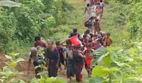 मिजोरम: बांग्लादेश के चटगांव पहाड़ी इलाकों से लांगतलाई में ताजा बाढ़