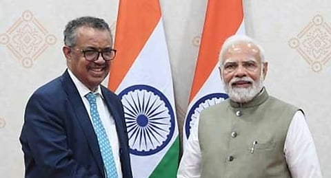 पीएम मोदी ने दोबारा चुने जाने पर बधाई संदेश के लिए डब्ल्यूएचओ प्रमुख 'तुलसी भाई' को धन्यवाद दिया, 'एक पृथ्वी एक स्वास्थ्य' दृष्टिकोण पर जोर दिया