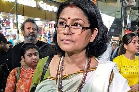 दक्षिण कोलकाता में भाजपा नेता रूबी दास की रिहाई की माँग को लेकर रात भर धरने पर बैठी रूपा गांगुली गिरफ्तार हुई