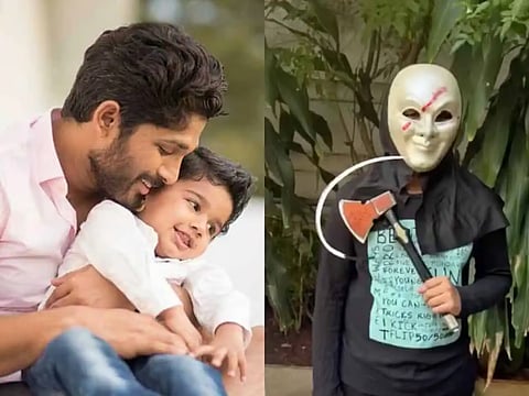 तेलुगु सुपरस्टार अल्लू अर्जुन के बेटे अयान ने हैलोवीन के लिए अपनी ‘पुष्पा’ कुल्हाड़ी ली