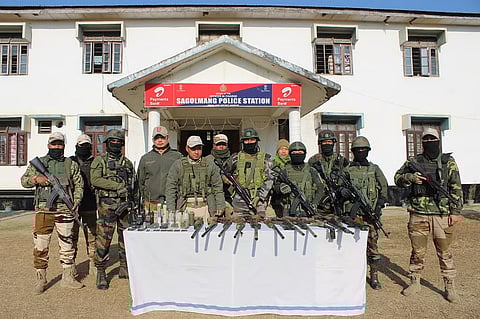 मणिपुर में हथियार-बारूद जब्त, पीआरईपीएके सदस्य हिरासत में