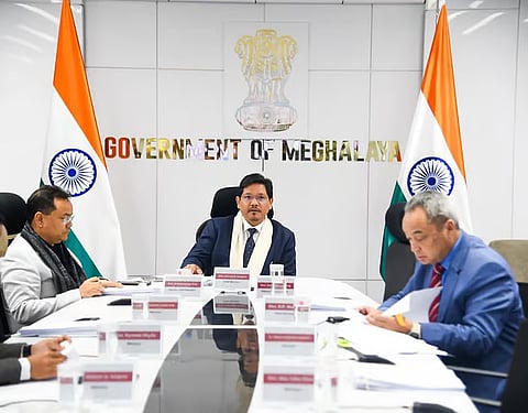 File photo of Meghalaya cabinet meeting chaired by CM Conrad Sangma