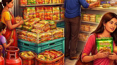 LPG Crunch Drives Ready-To-Eat Food Rush at Kirana Stores Across India