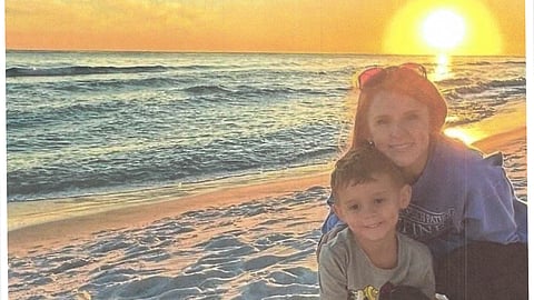 Leigh Anne Moore and son