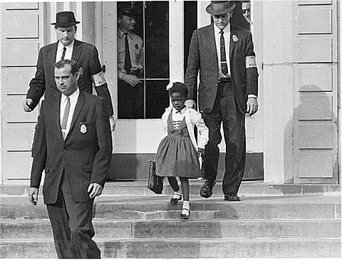 William Frantz Elementary School, New Orleans, 1960.