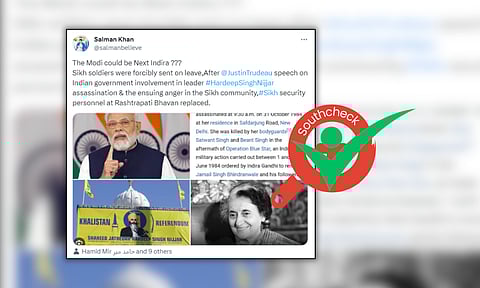 Screengrab of the X post.