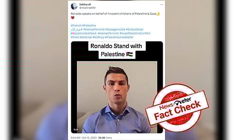 Old video of Ronaldo falsely shared as footballer’s support for Palestine