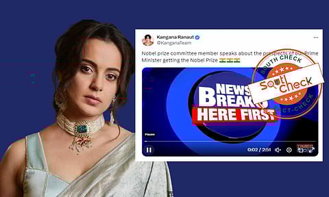 Fact Check: Kangana Ranaut's claim about PM Modi being considered for Nobel Peace Prize is misleading
