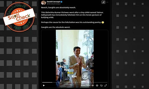 Fact Check: Kumar Vishwas praised by Yogi Adityanath for comment on Taimur? No, video is old