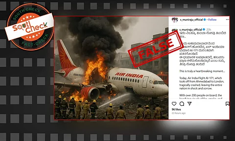 Fact Check: ಅಹಮದಾಬಾದ್ ವಿಮಾನ ನಿಲ್ದಾಣದ ಬಳಿ ಏರ್ ಇಂಡಿಯಾ ವಿಮಾನ ಪತನ ಎಂದು AI ಫೋಟೋ ವೈರಲ್