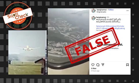 A video has been circulating online, claiming it shows the final moments of a passenger from inside the Ahmedabad plane, moments before it crashed.
