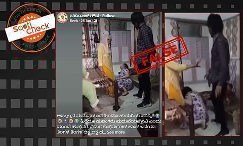 Fact Check: ಉ. ಪ್ರದೇಶದ ಹಾಪುರದಲ್ಲಿ ಗಂಡ ಹೆಂಡತಿಯನ್ನು ಹೊಡೆಯುವ ವೀಡಿಯೊ ಸುಳ್ಳು ಕೋಮುಕೋನದೊಂದಿಗೆ ವೈರಲ್