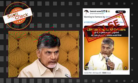 A viral video claims Andhra Pradesh Chief Minister N. Chandrababu Naidu warned farmers against using excess urea.