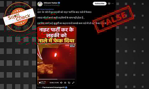 Fact Check: Girl under influence of alcohol pushed into sewer? No, video is a movie scene