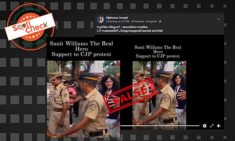 Fact Check: CJP പ്രതിഷേധത്തിന് പിന്തുണയുമായി സുനിത വില്യംസ് ജന്തര് മന്ദറിലെത്തിയോ?
