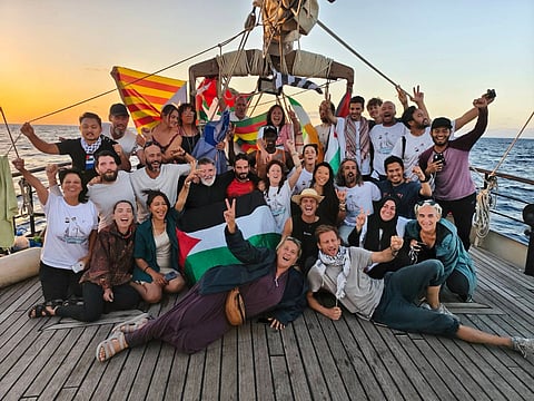 Jas Ikeda, of Orcas Island, was one of the crew members aboard the Sirius, a ship that is part of the Global Sumud Flotilla.