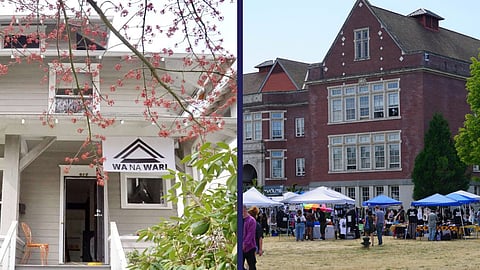Left: Wa Na Wari. Right: The Northwest African American Museum during Umoja Fest 2020.