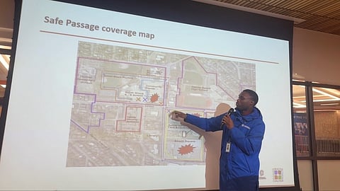 A public safety meeting held on Sept. 30 in the Rainier Beach High School library brought together parents, neighborhood residents, politicians, and representatives from the Seattle Police Department.