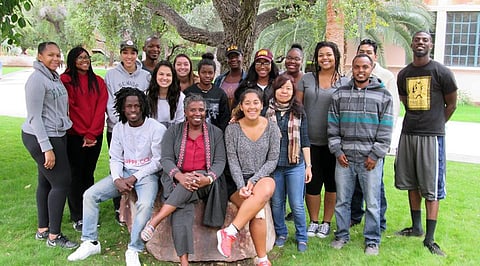 Dr. Stanlie James (front row, second from left) with her students at ASU (Courtesy of Stanlie James)