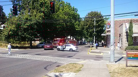 Accident at Rainier Avenue and Oregon Street