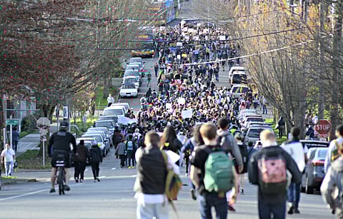 "Make America Love Again": Seattle Student Walkout