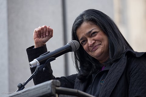 Congresswoman Jayapal Leads Westlake Square Rally to Save Affordable Care Act