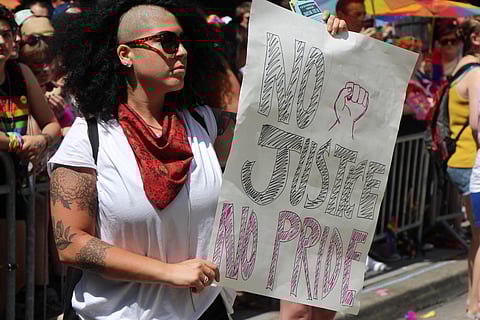 Paying Tribute to Charleena Lyles, No Justice No Pride Action Disrupts Pride Parade