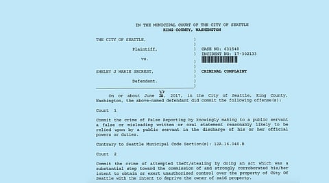 BREAKING: Seattle City Attorney Charges Ex-Candidate Sheley Secrest With Theft, False Reporting