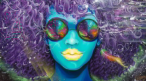 Artist Aramis O. Hamer infuses music, divine femininity and Blackness into vibrant paintings