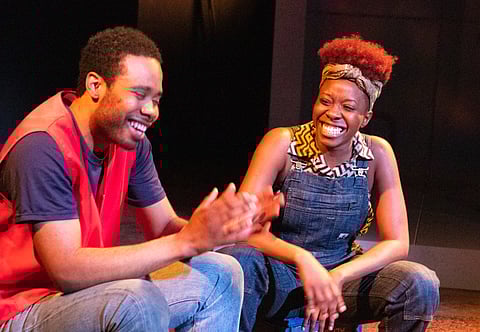 Reparations cast members Brandon Jones Mooney and Aishe Keita. (Photo: Aaron Jin)