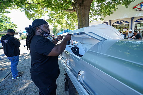 Violence Prevention Leaders Hold Mock Funeral to Call for Investment in Community-Based Public Safety Alternatives