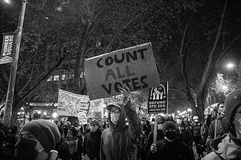 As Seattleites Rally to Support Ballot Counting and Racial Justice, One Protester In Serious Condition