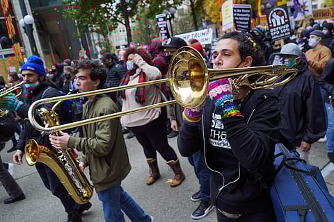 Celebrations on Capitol Hill and Continued BLM Protests After Election Results